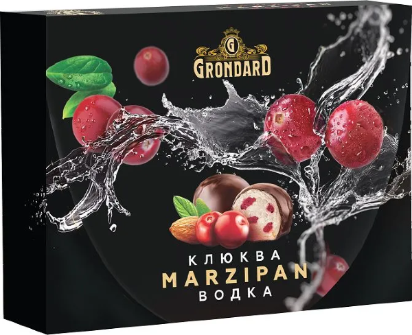 №1 TM Grondard       (10186) Конфеты глазированные Марципановые Клюква и Водка, 98г  в Ржеве