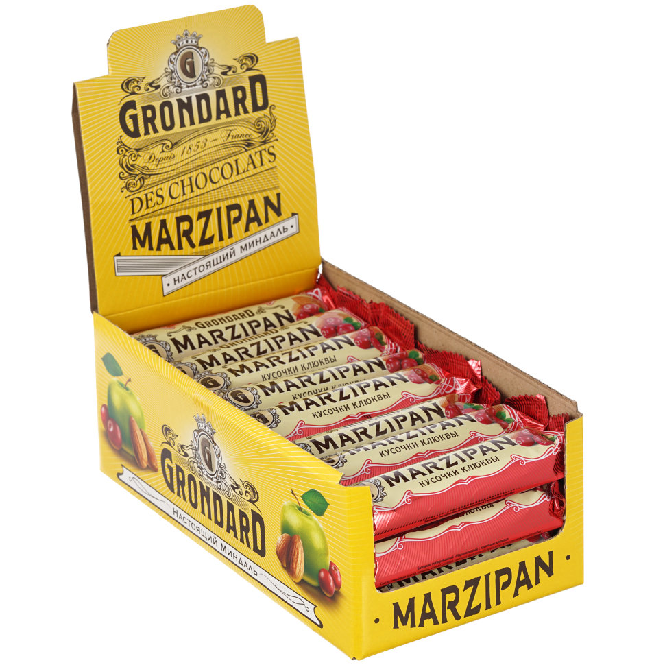  TM Grondard     (8415) Батончики глазированные Марципановые Клюква, (24шт по 50г)    в Ржеве