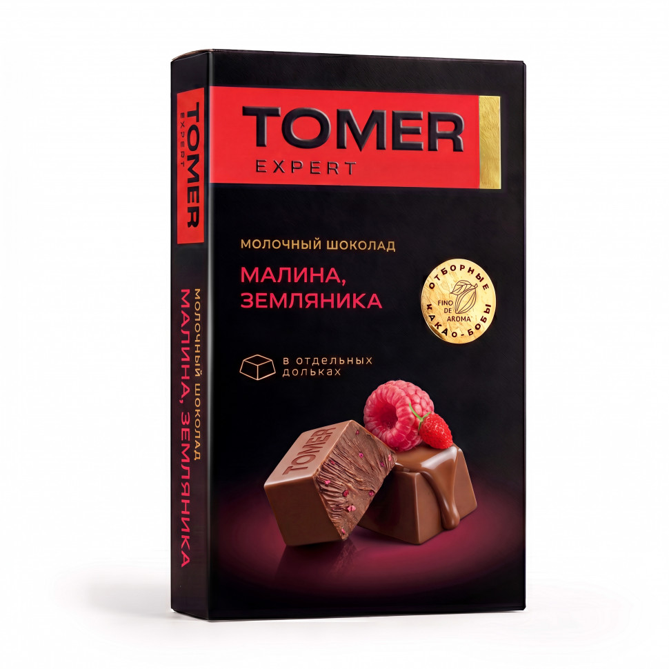  Фабрика Томер   Молочный шоколад Малина-Земляника, 90г  в Ржеве