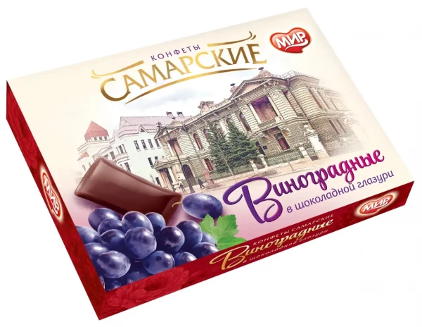 №2 КФ МИР Виноградные в шоколадной глазури 160г  в Ржеве